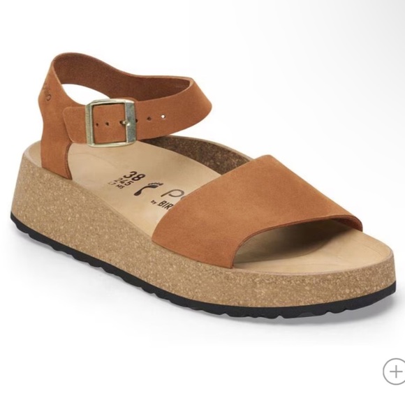 Birkenstock Papillio Glenda Nubuck Leather Sandals Size 7 NEW - Picture 1 of 15